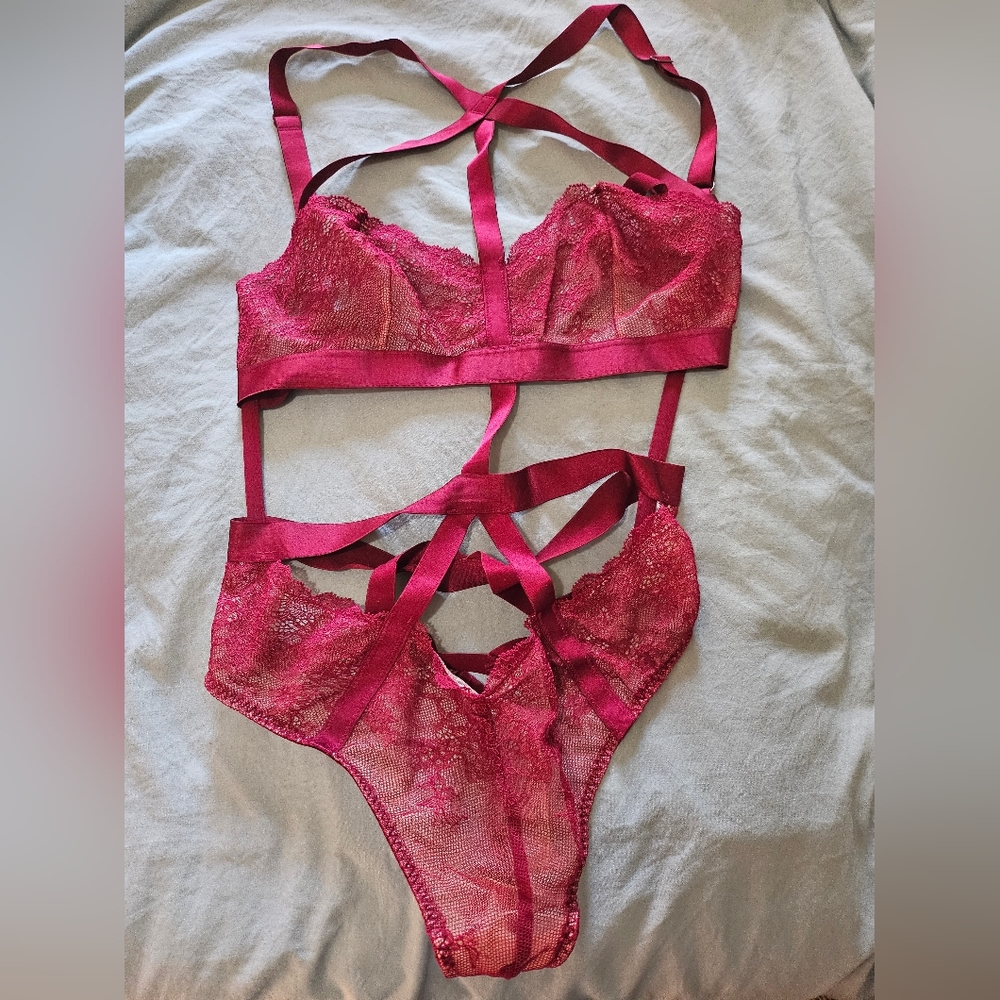 red lace teddy